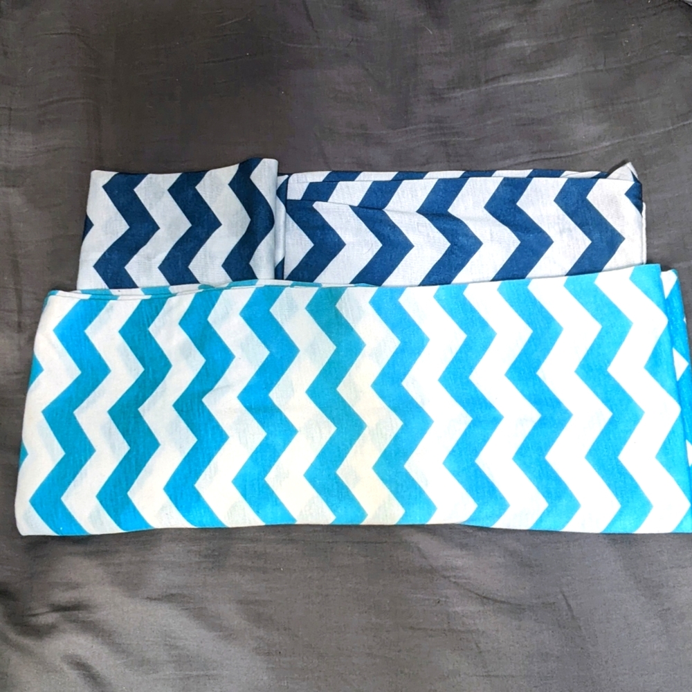 NWOT (2) Poly Cotton Infinity Slings; Scarves;  1 Navy Blue & 1 Turquoise